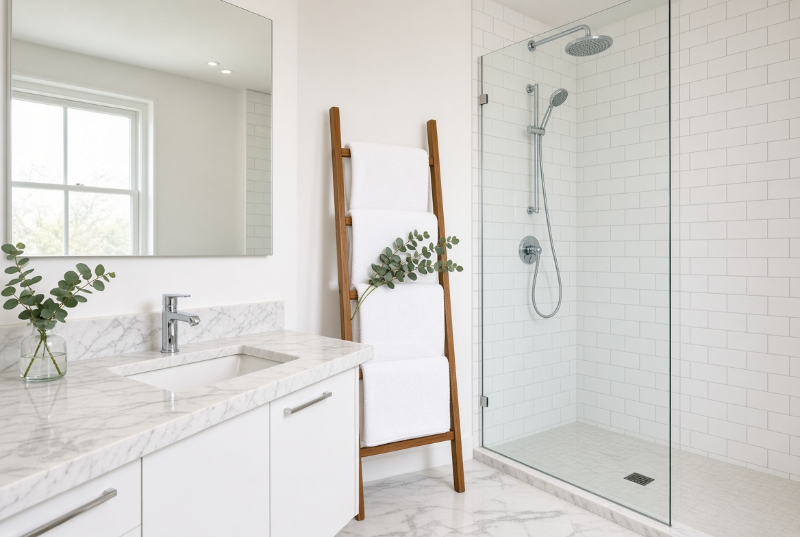 Bathroom after professional STR cleaning in Williamson County TN