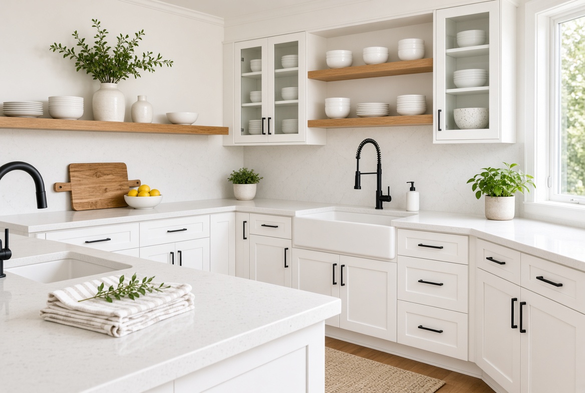 Guest-ready kitchen after a professional short-term rental turnover